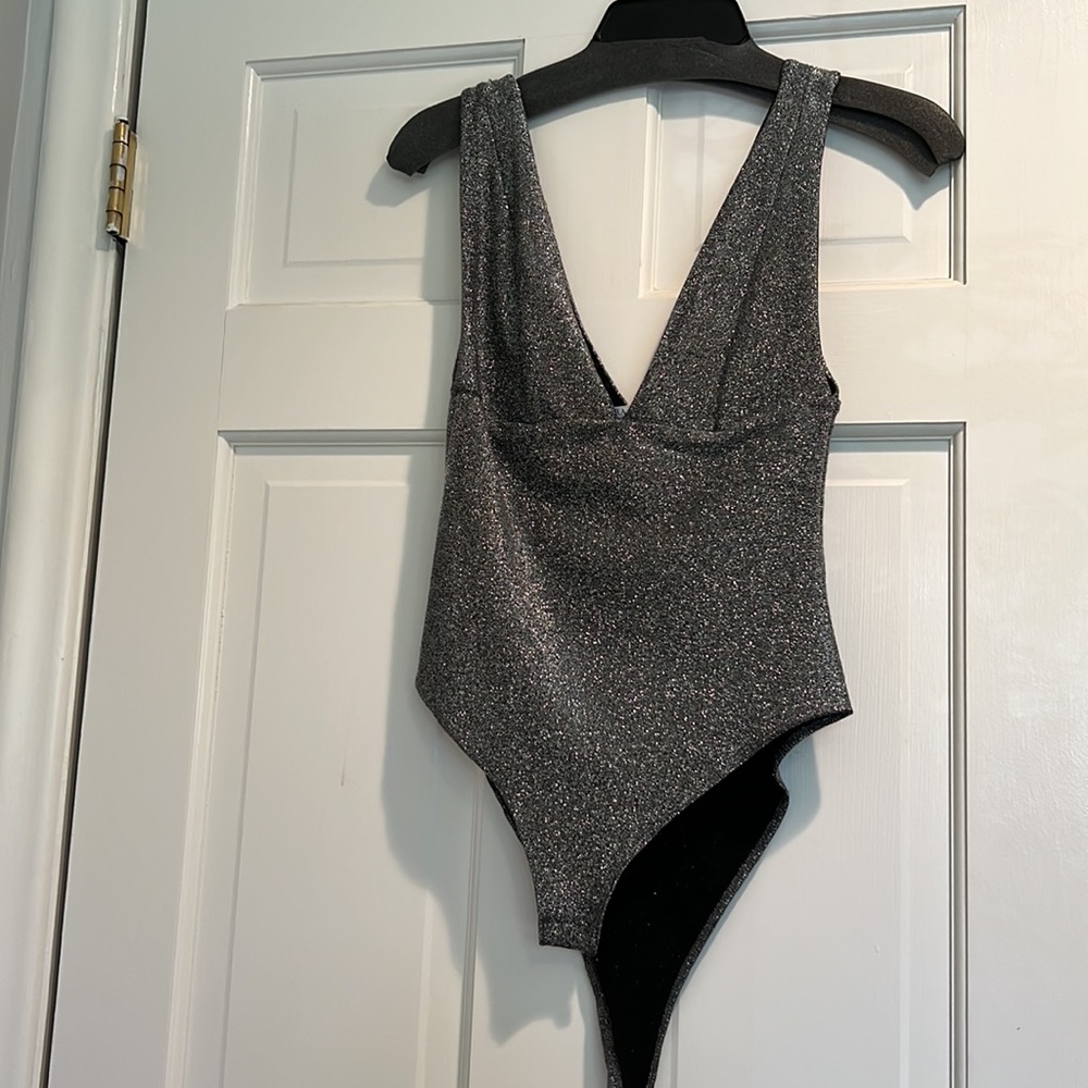 Zara metallic shimmer bodysuit